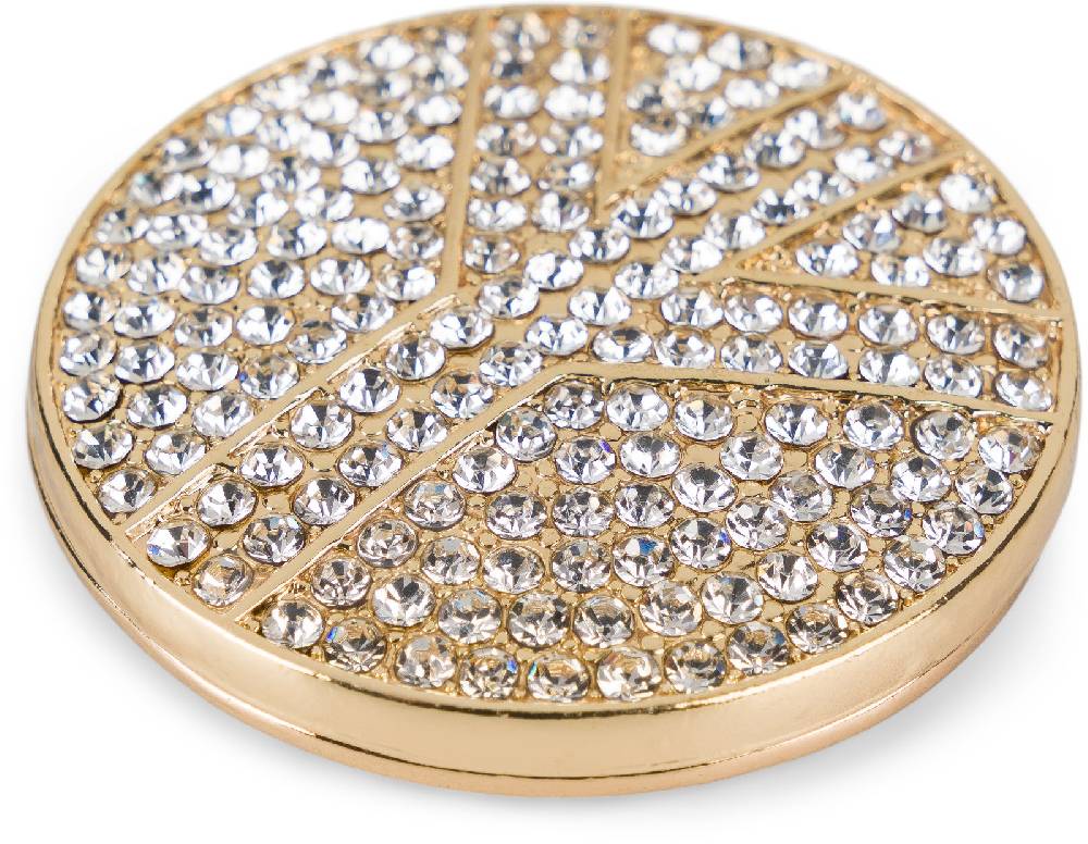 Stylebreaker Runde Magnet Brosche Peace Strass