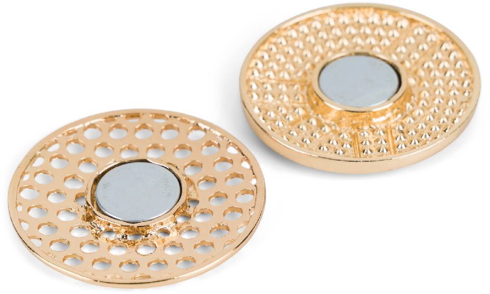 Stylebreaker Runde Magnet Brosche Peace Strass