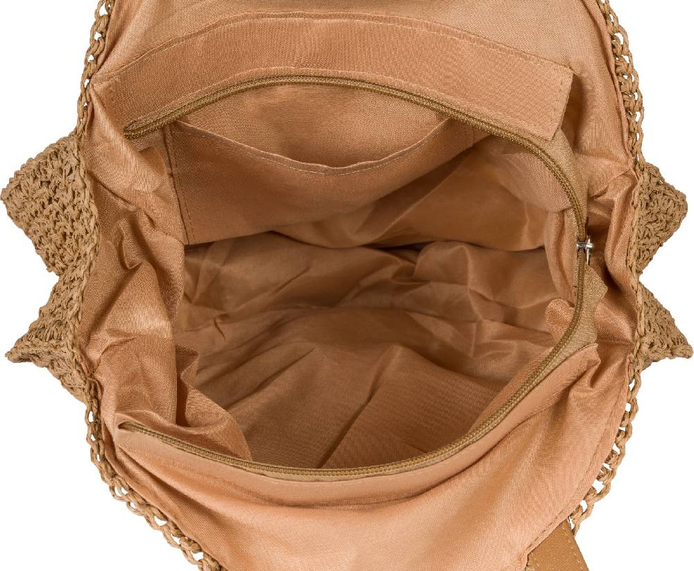 Stylebreaker Runde Schultertasche Papierstroh