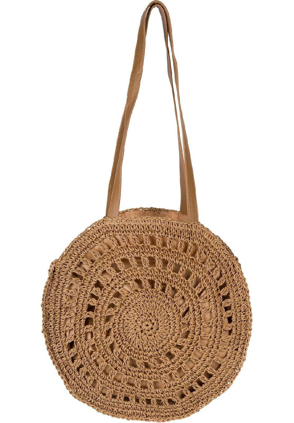 Stylebreaker Runde Schultertasche Papierstroh