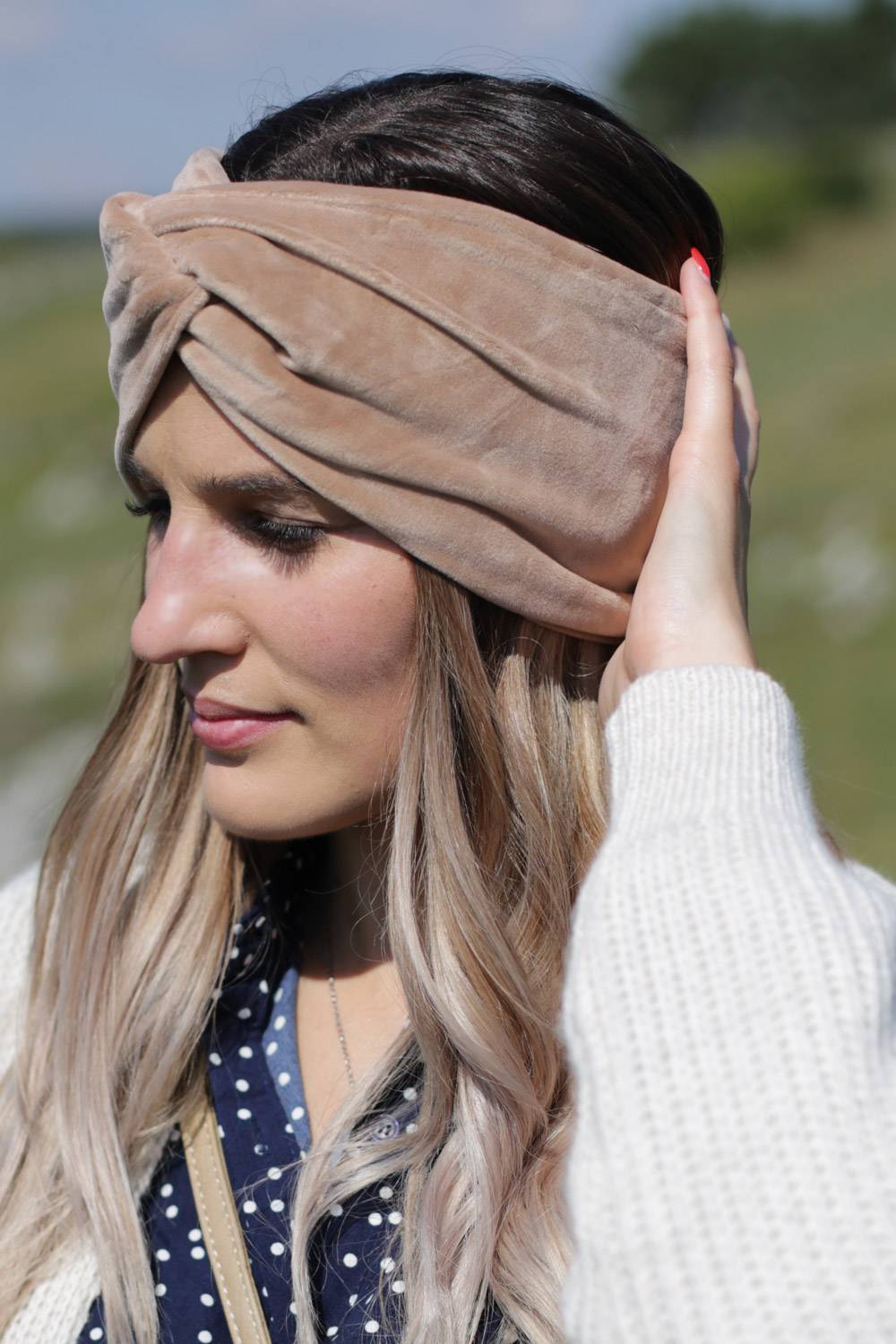 Stylebreaker Samt Stirnband Mit Twist Knoten