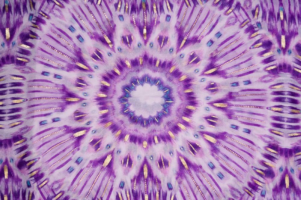 Stylebreaker Schal Batik Muster Metallic Streifen