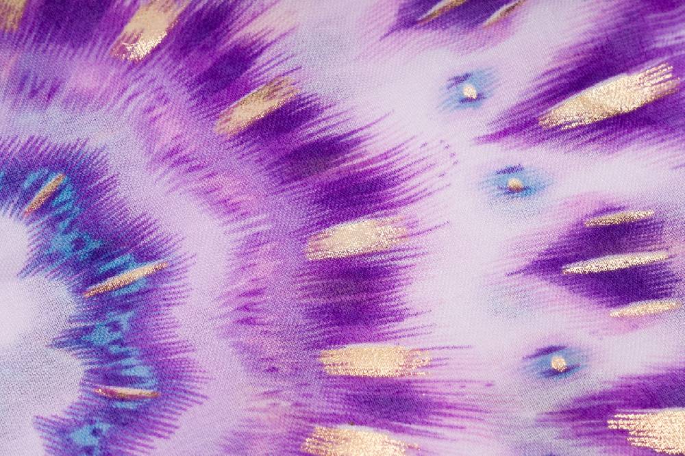 Stylebreaker Schal Batik Muster Metallic Streifen