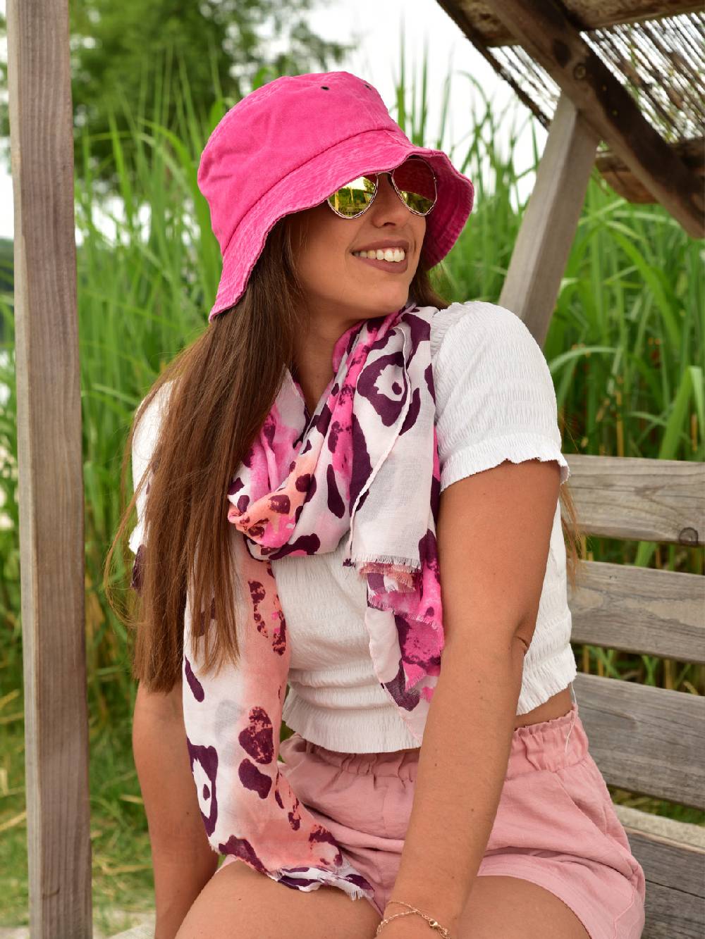 Stylebreaker Schal Leoparden Farbverlauf Muster