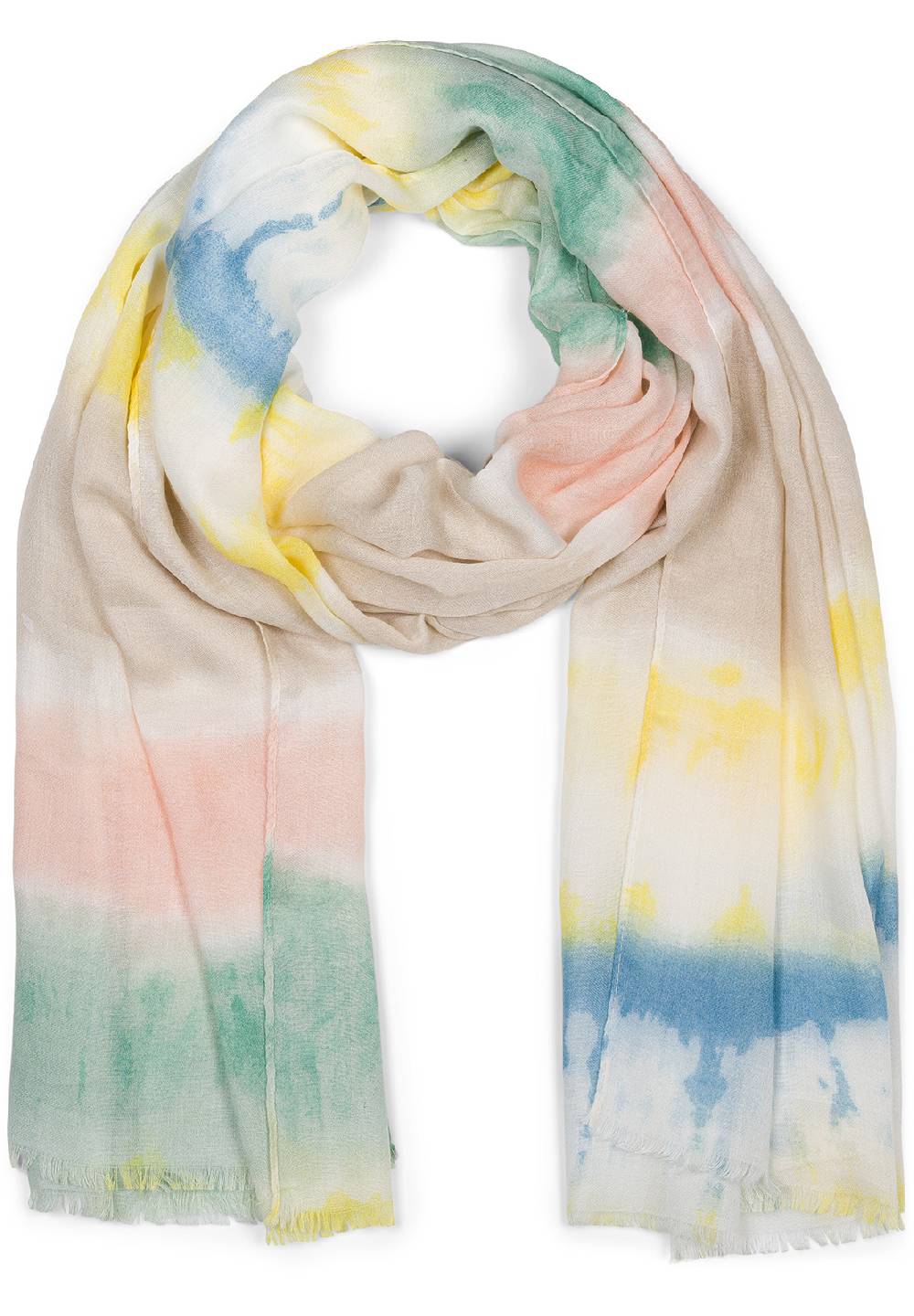 Stylebreaker Schal mit Batik Streifen Muster