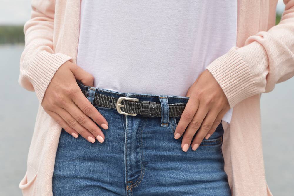 Stylebreaker Schmaler Gürtel Mit Streifen Struktur