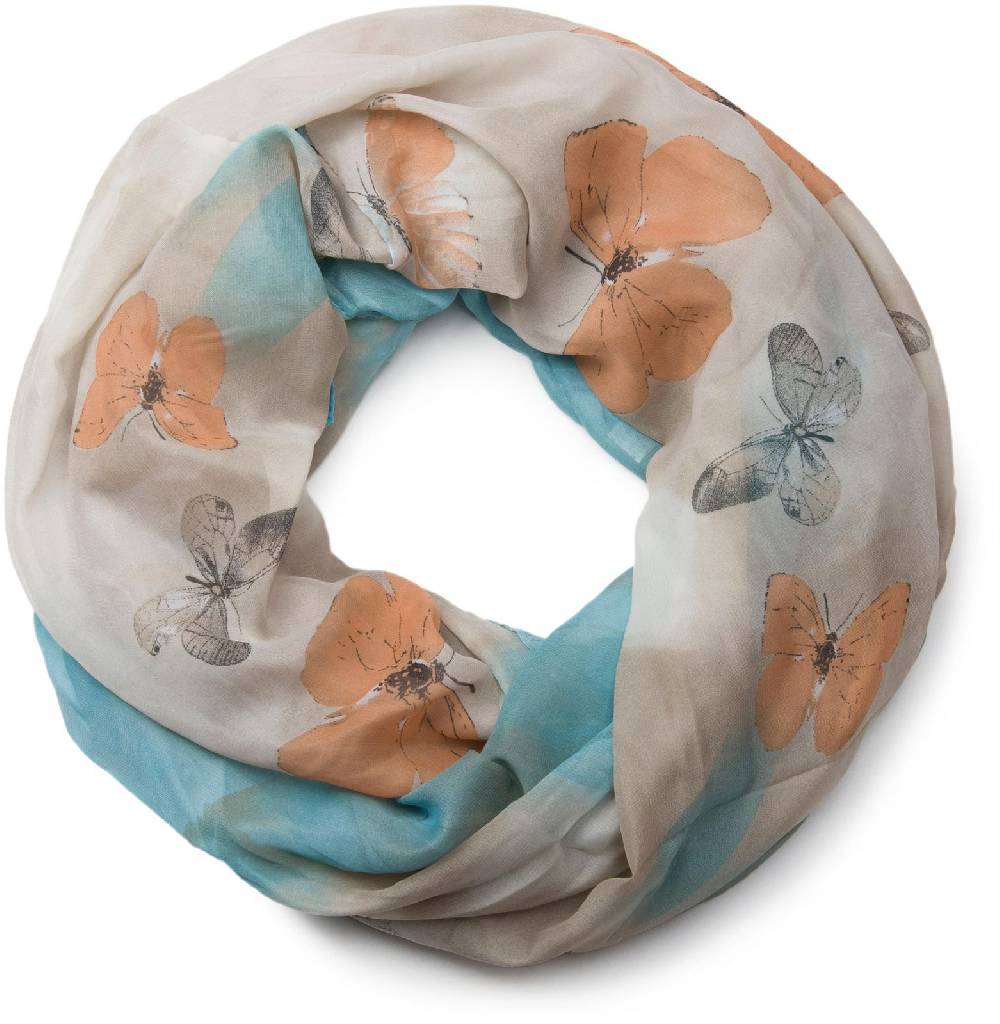 Stylebreaker Seidiger Loop mit Schmetterling Print