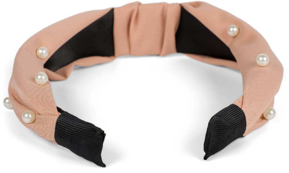 Stylebreaker Stoff Haarreif Mit Perlen