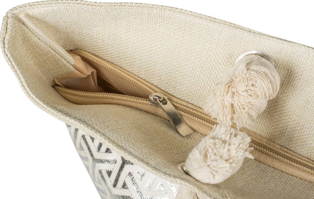 Stylebreaker Strandtasche Metallic Infinity Würfel