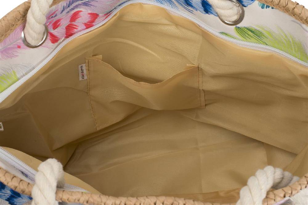 Stylebreaker Strandtasche Mit Bunten Federn