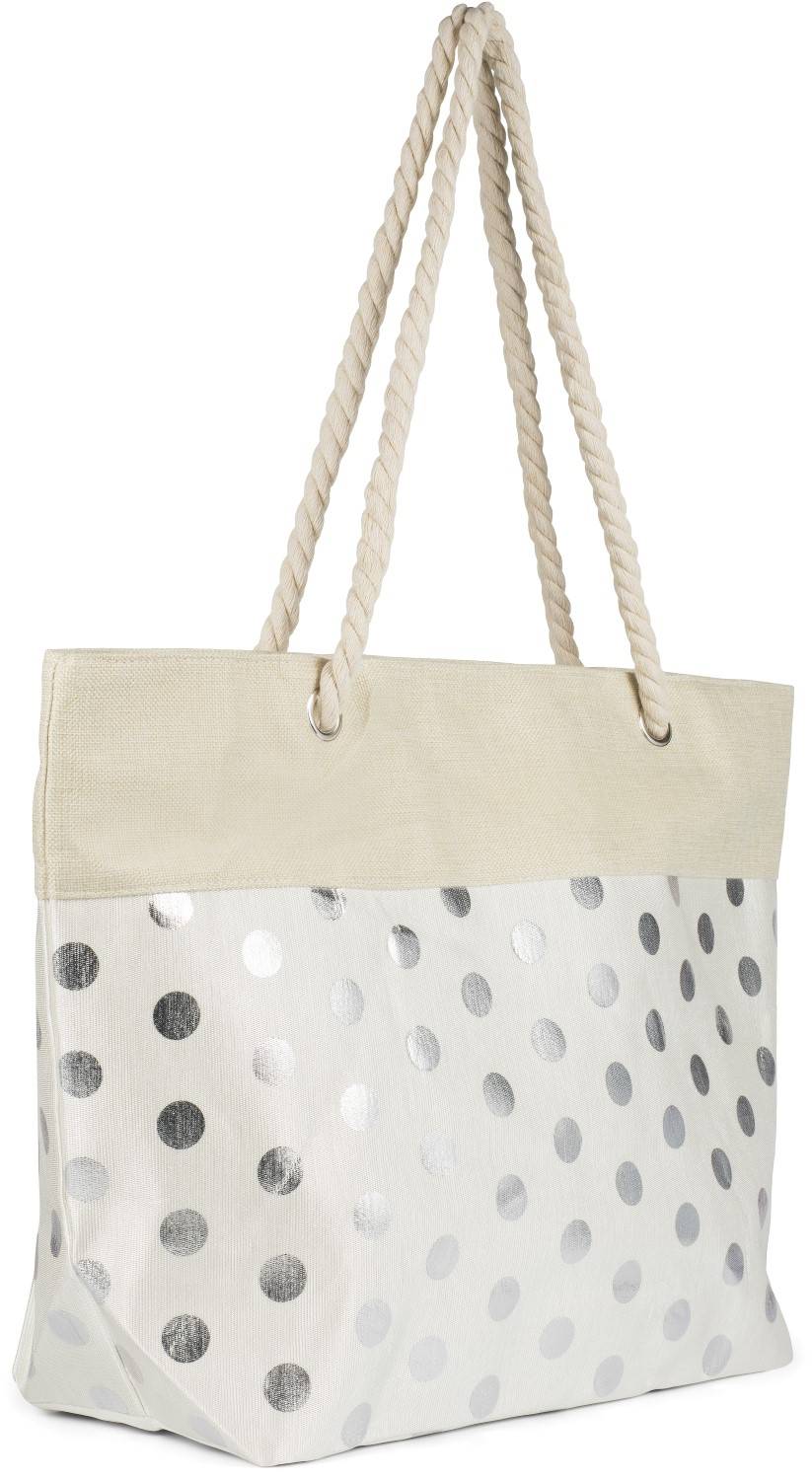 Stylebreaker Strandtasche Mit Metallic Punkte