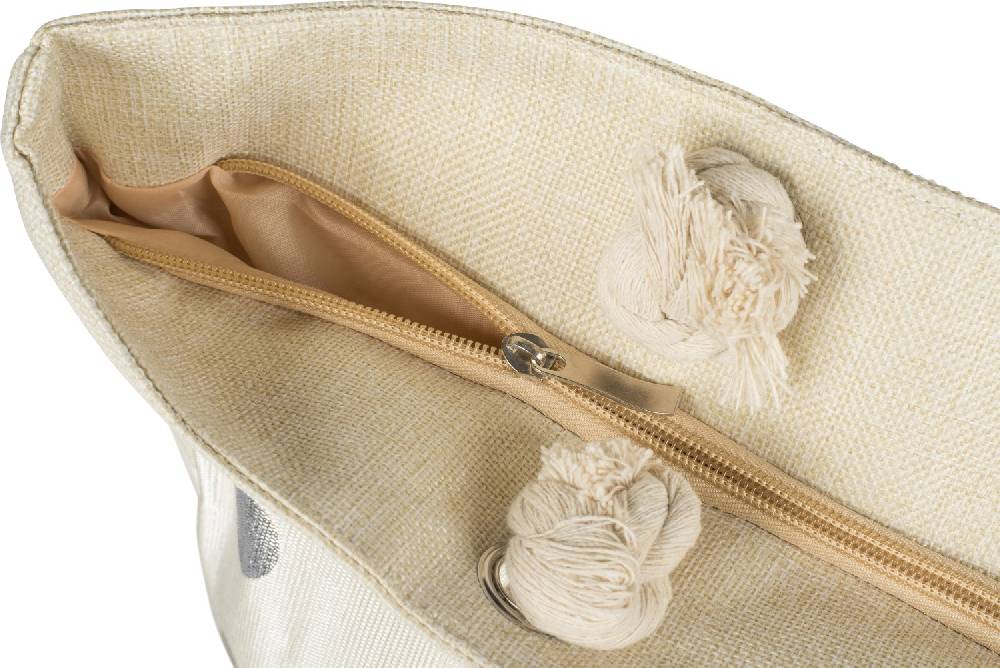 Stylebreaker Strandtasche Mit Metallic Punkte