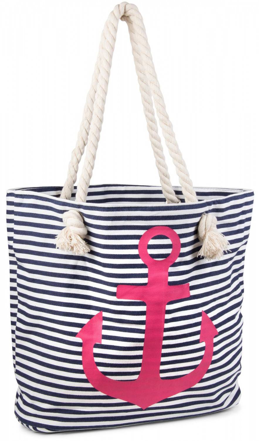 Stylebreaker Strandtasche Mit Streifen Und Anker