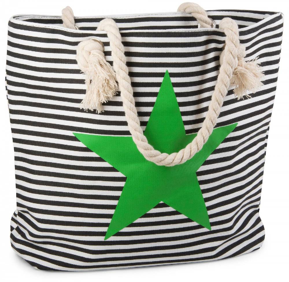 Stylebreaker Strandtasche mit Streifen und Stern