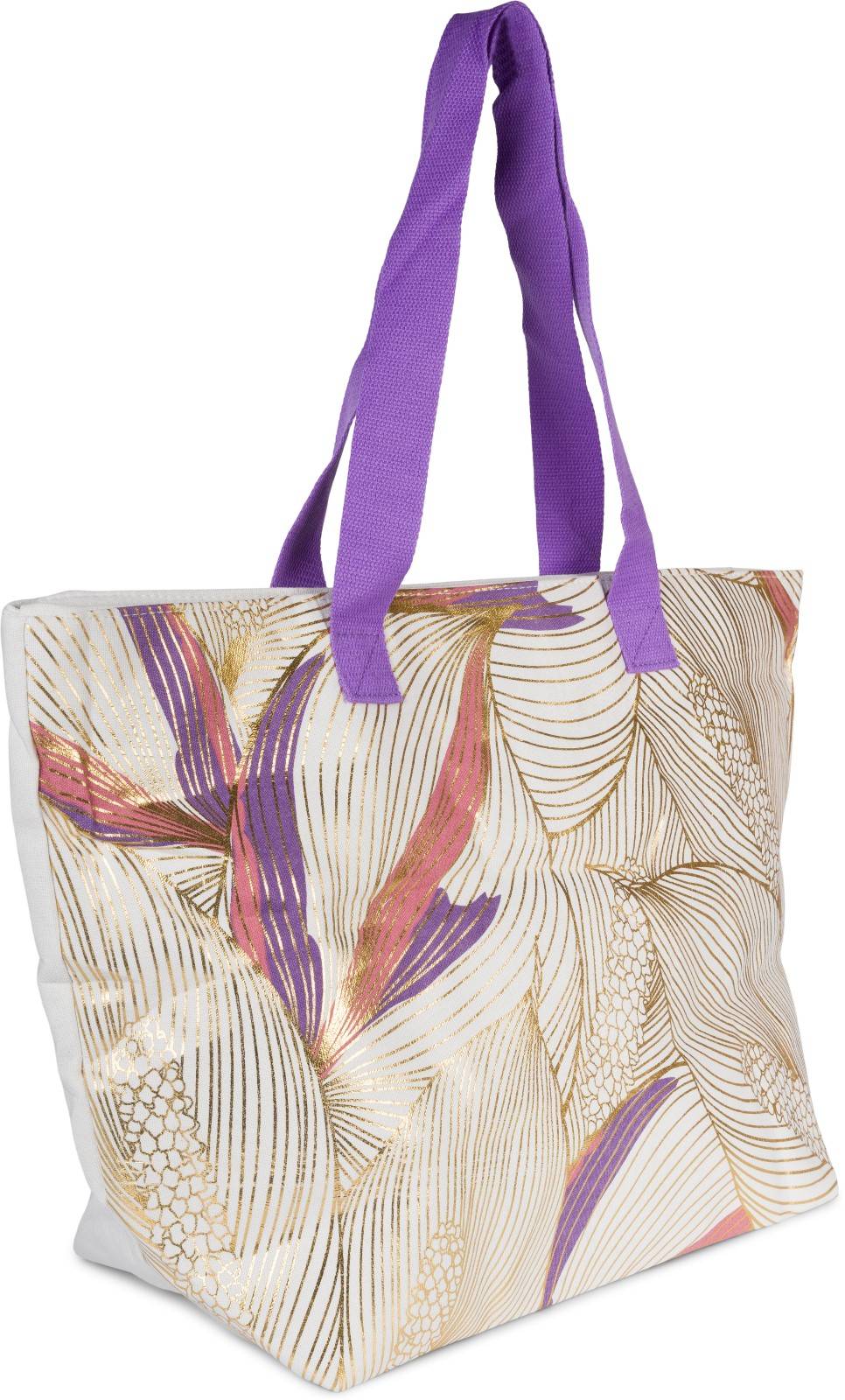 Stylebreaker Strandtasche Tropic Metallic Blätter