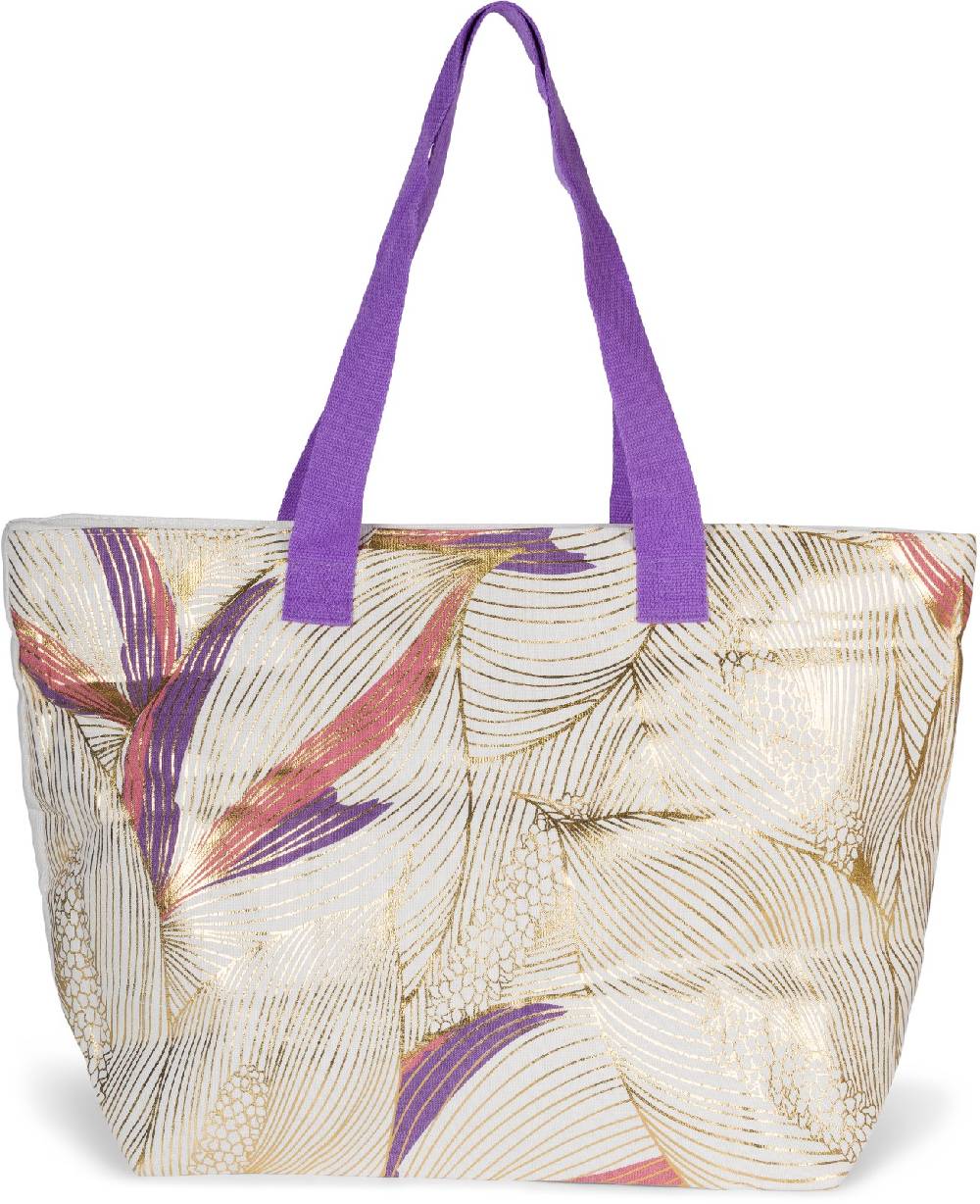 Stylebreaker Strandtasche Tropic Metallic Blätter