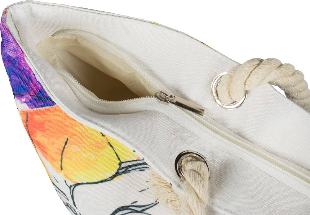 Stylebreaker Strandtasche Veilchen Muster