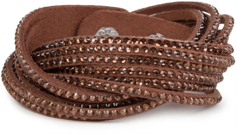 Stylebreaker Strass Wickelarmband 6x1 Reihig
