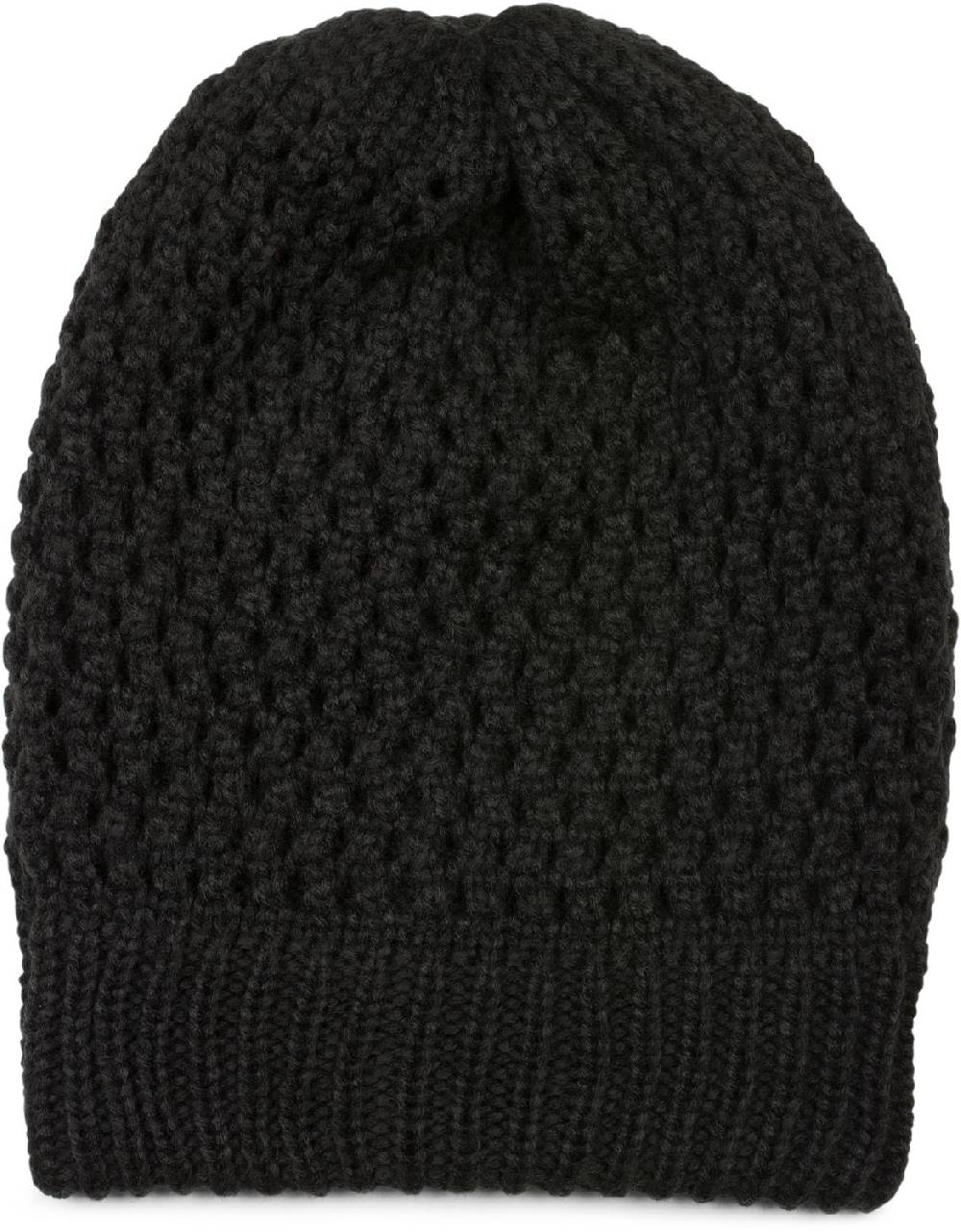 Stylebreaker Strick Beanie Mütze mit Loch Muster