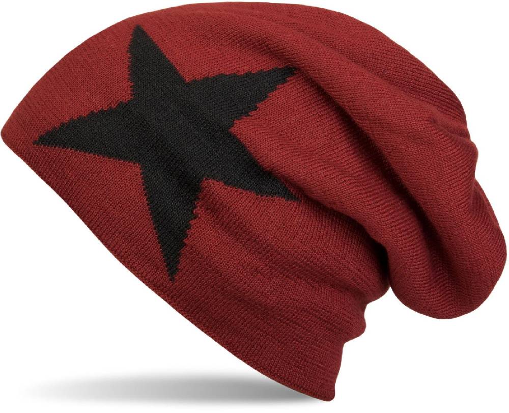 Stylebreaker Strick Beanie Mütze mit Stern