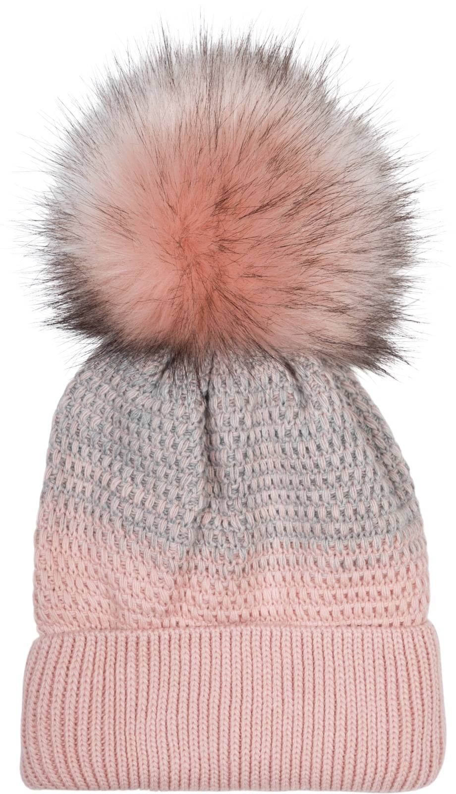 Stylebreaker Strick Bommelmütze mit Farbverlauf