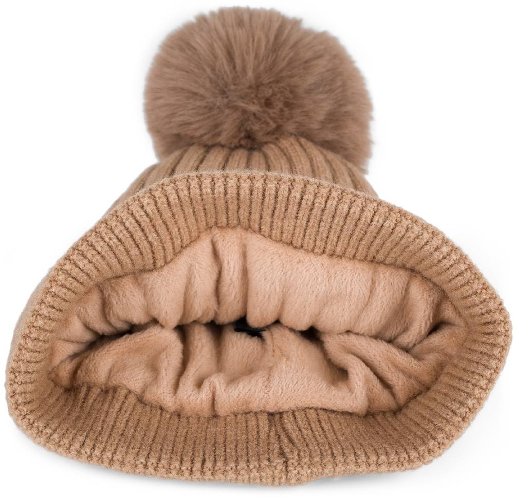 Stylebreaker Strick Bommelmütze Mit Rippen Muster