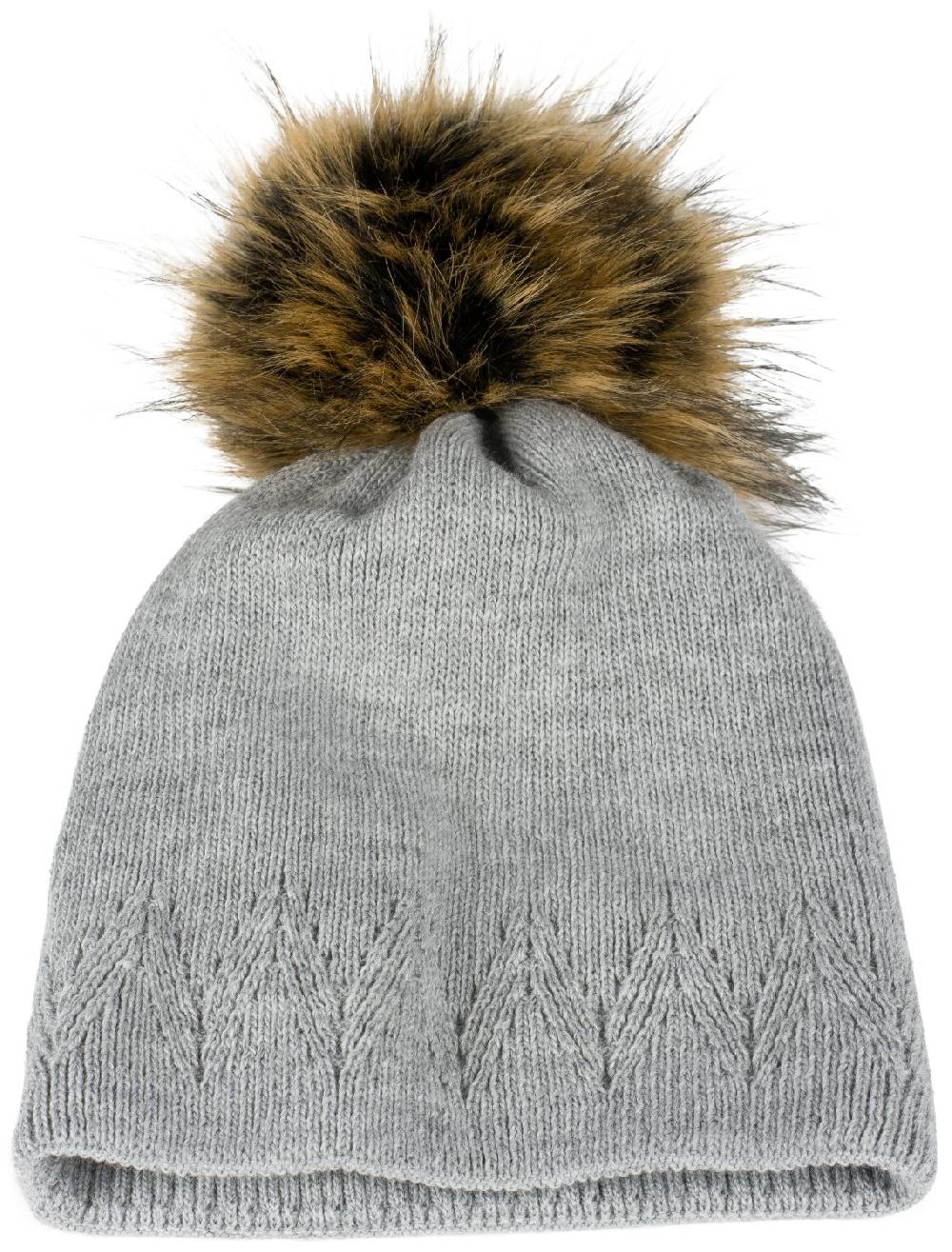 Stylebreaker Strick Bommelmütze Mit Zacken Muster