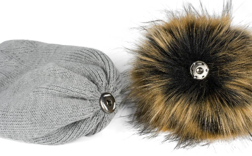 Stylebreaker Strick Bommelmütze Mit Zacken Muster