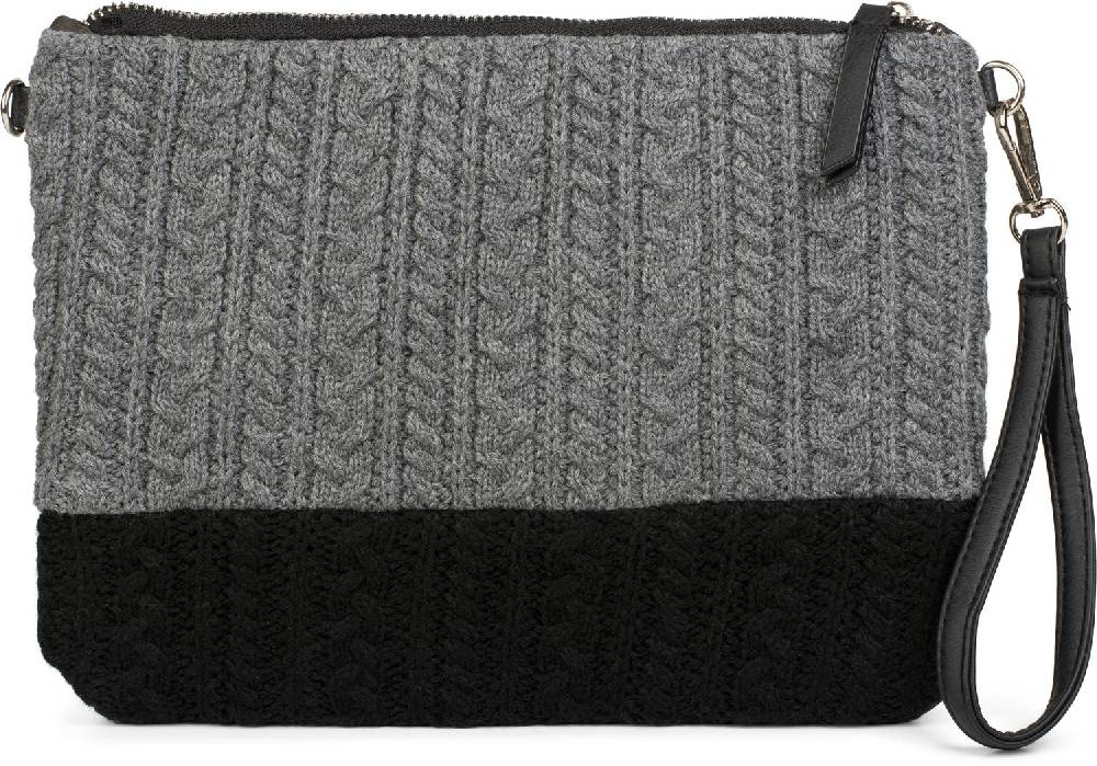 Stylebreaker Strick Clutch mit Zopfmuster