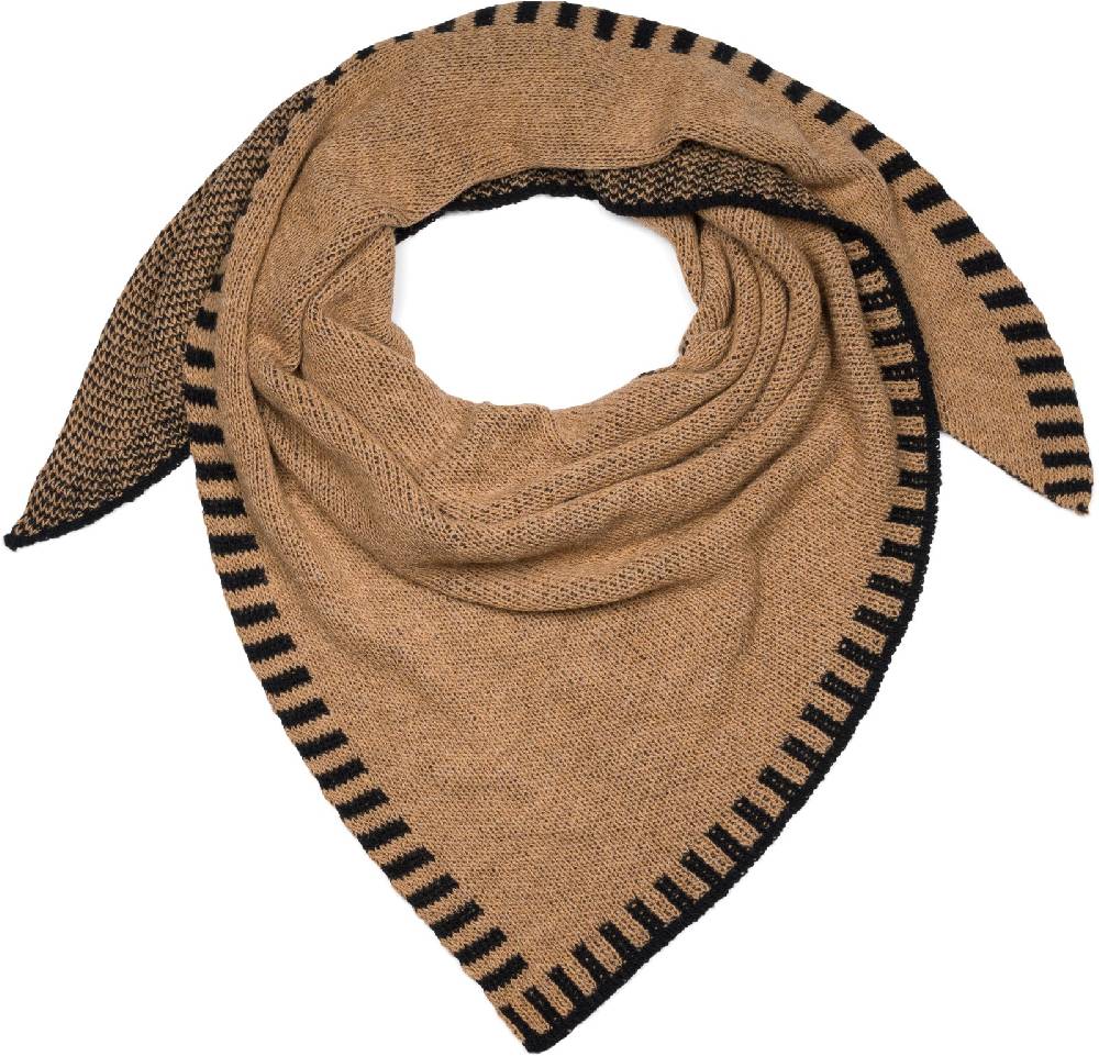Stylebreaker Strick Dreiecktuch 2-Farbig gemustert