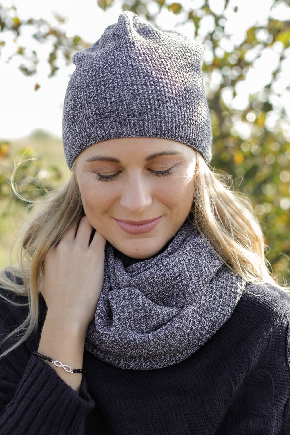 Stylebreaker Strick Loop Mit Karo Strickmuster