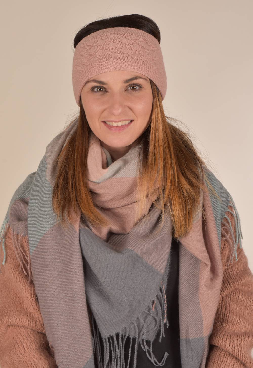 Stylebreaker Strick Stirnband Mit Rauten Muster