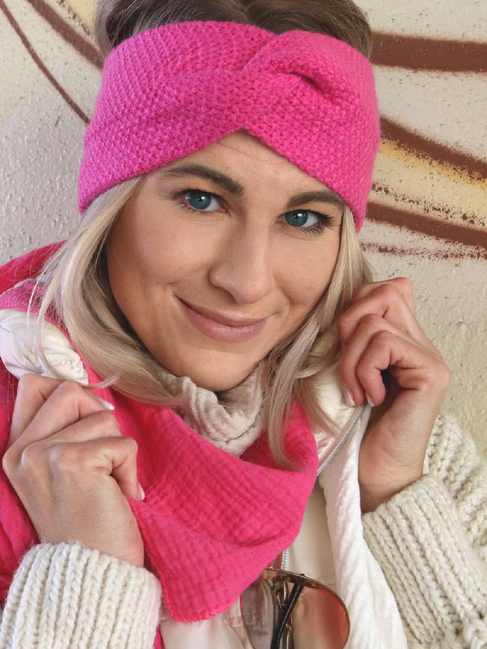 Stylebreaker Strick Stirnband Reiskorn Muster