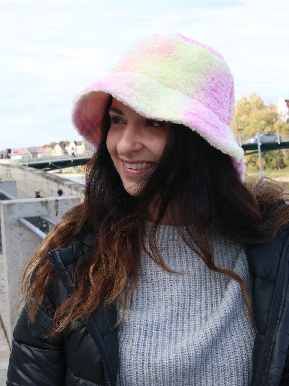 Stylebreaker Teddyfell Fischerhut Ombré