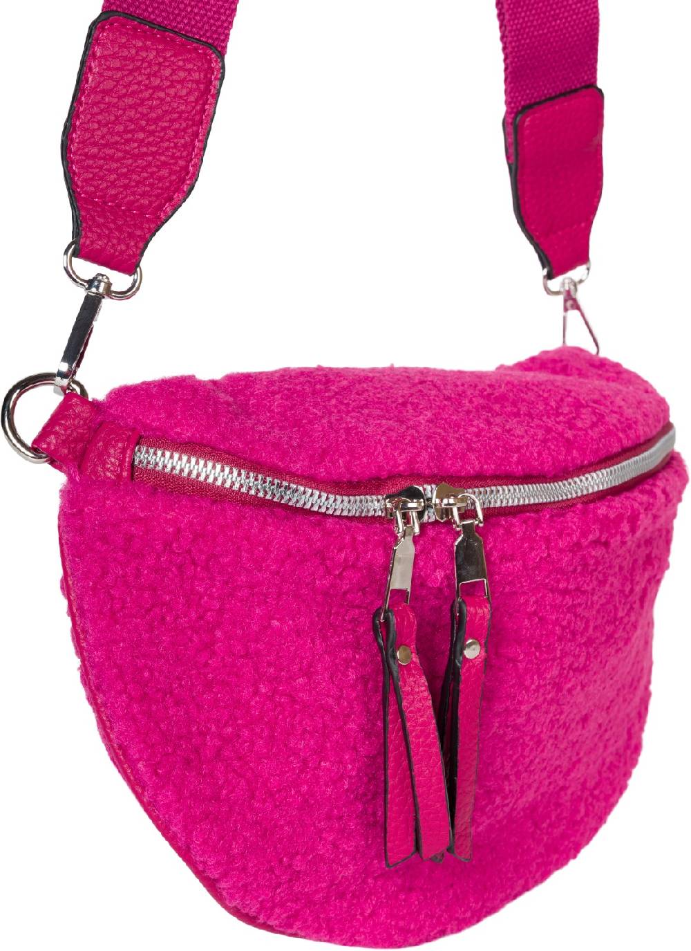 Stylebreaker Teddyfell Halbmond Crossbody Bag