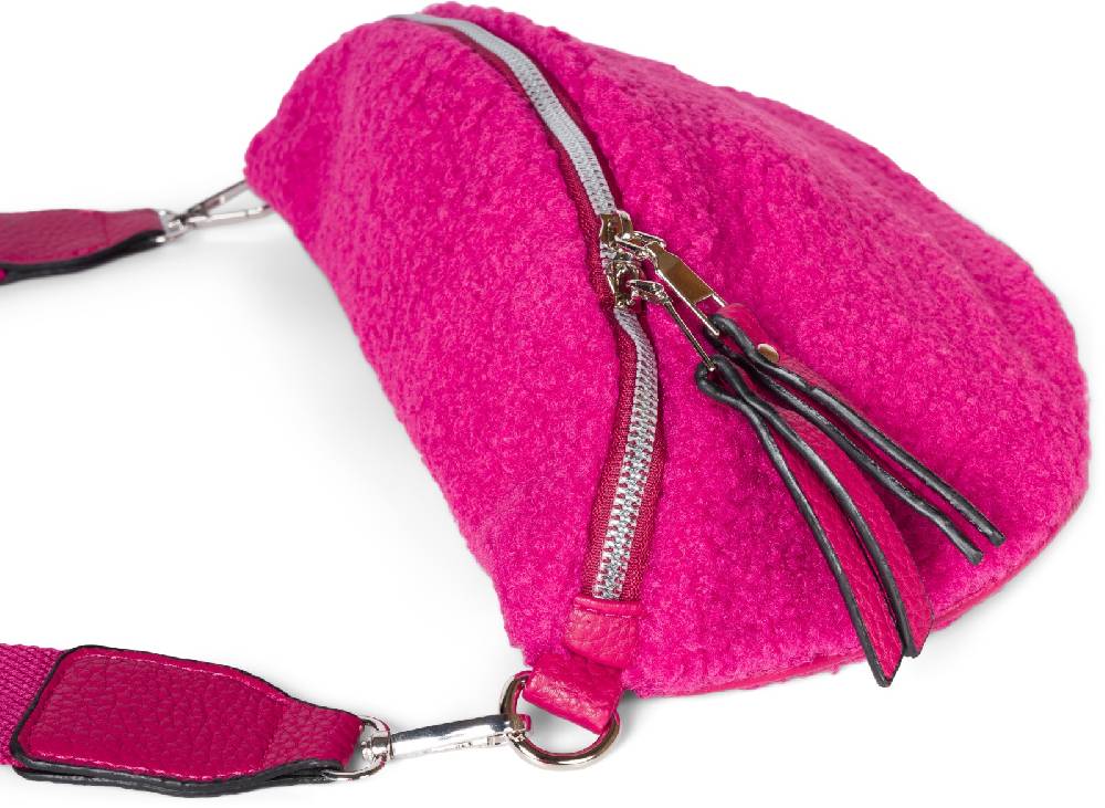 Stylebreaker Teddyfell Halbmond Crossbody Bag