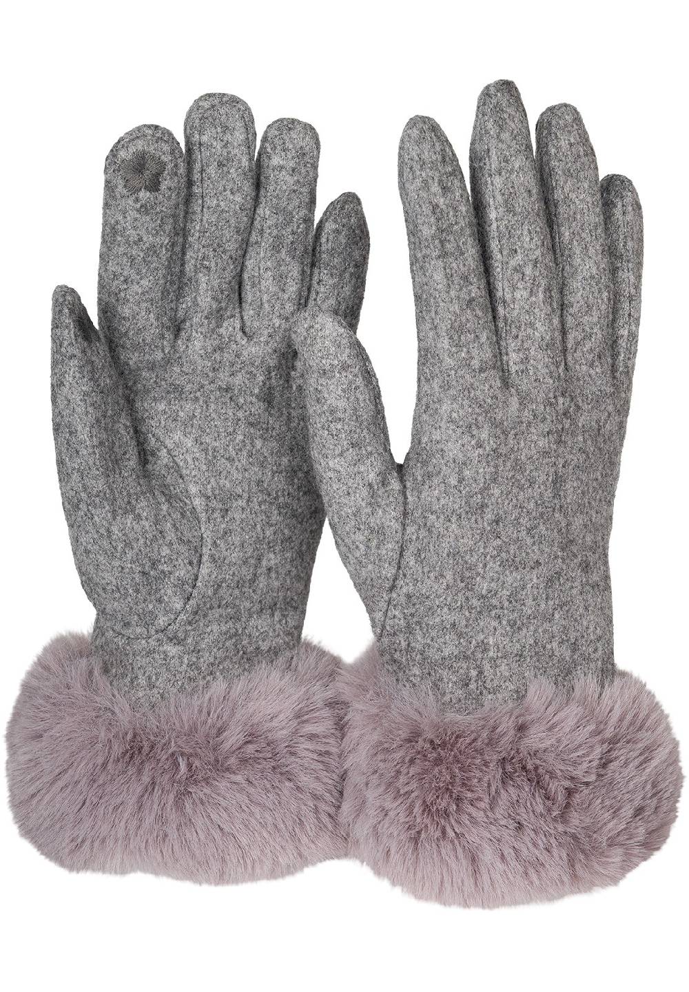 Stylebreaker Touchscreen Handschuhe mit Kunstfell