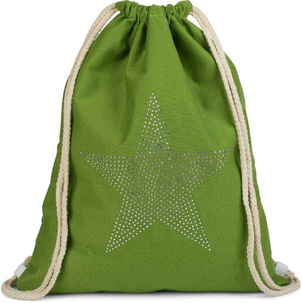Stylebreaker Turnbeutel mit Strass Stern