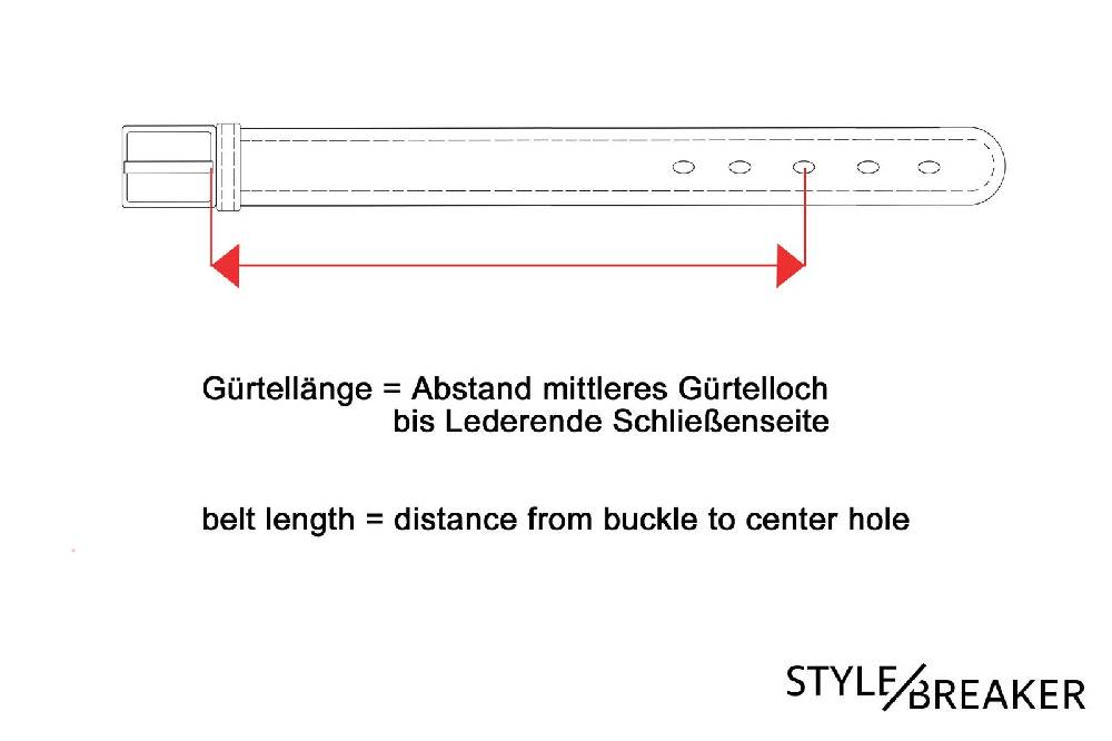 Stylebreaker Unisex Rindsleder Gürtel