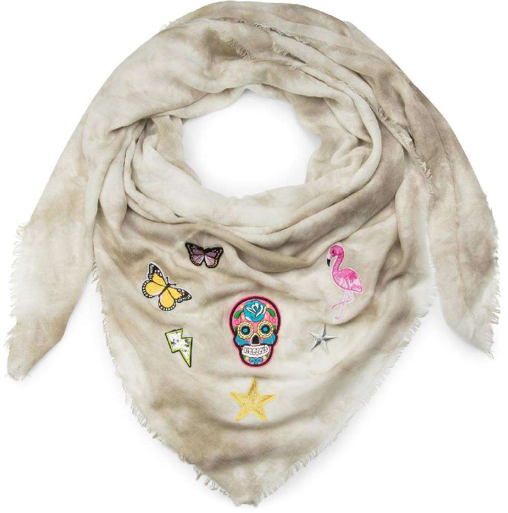 Stylebreaker Vierecktuch mit Patches