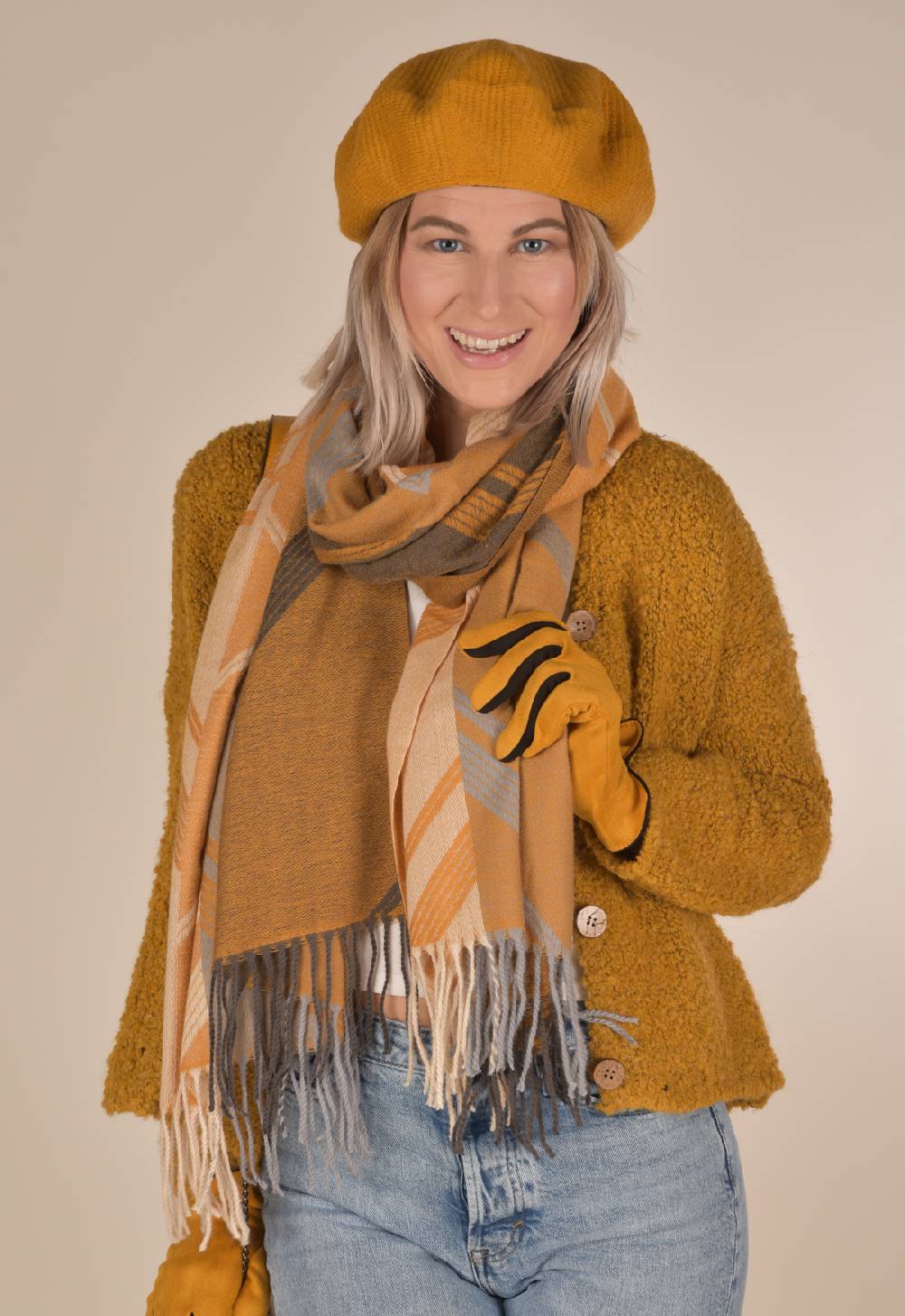 Stylebreaker Web Schal Geometrisch