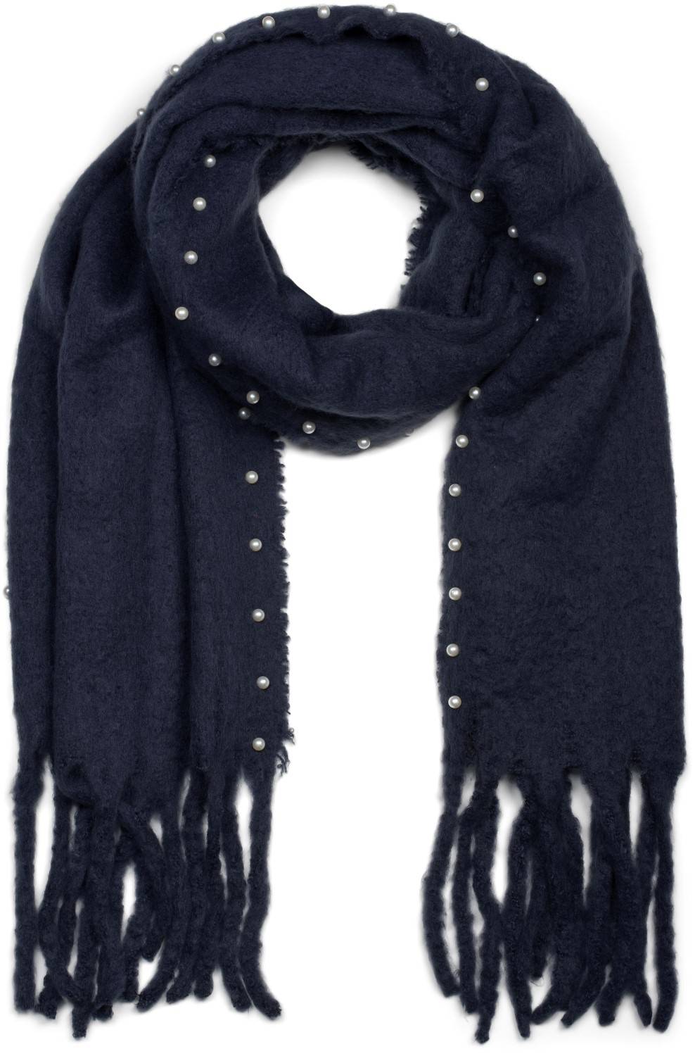 Stylebreaker Web Schal mit Perlen und Fransen