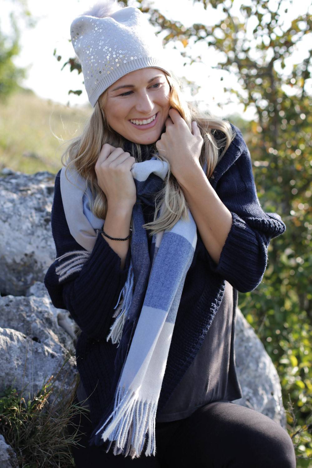 Stylebreaker Weicher Karierter Schal Mit Fransen