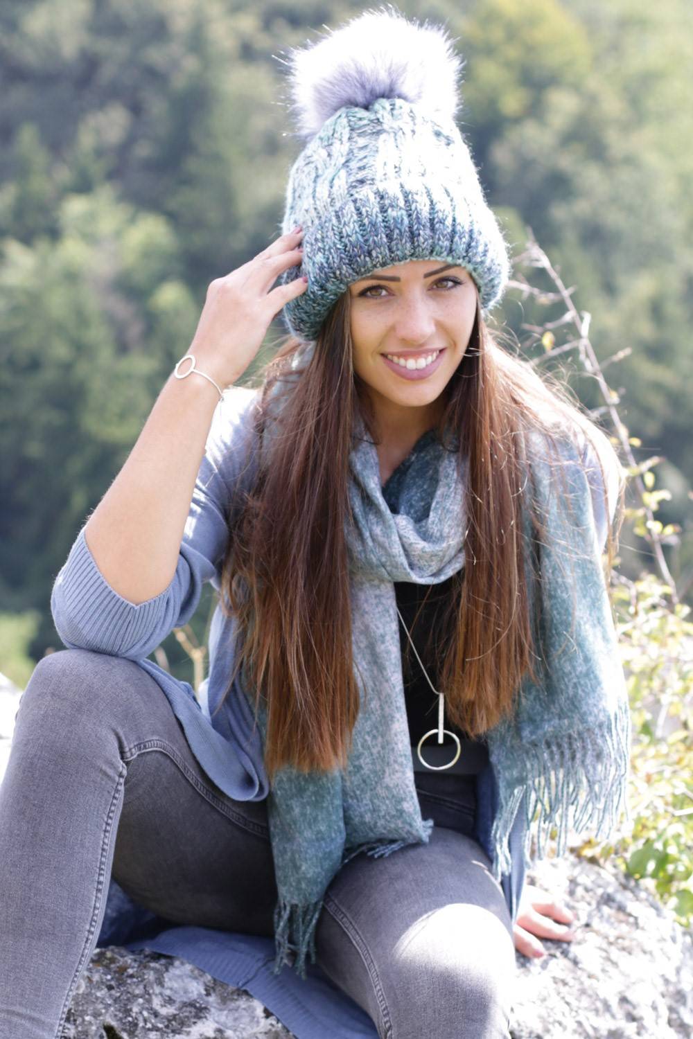 Stylebreaker Weicher Melierter Schal Mit Fransen