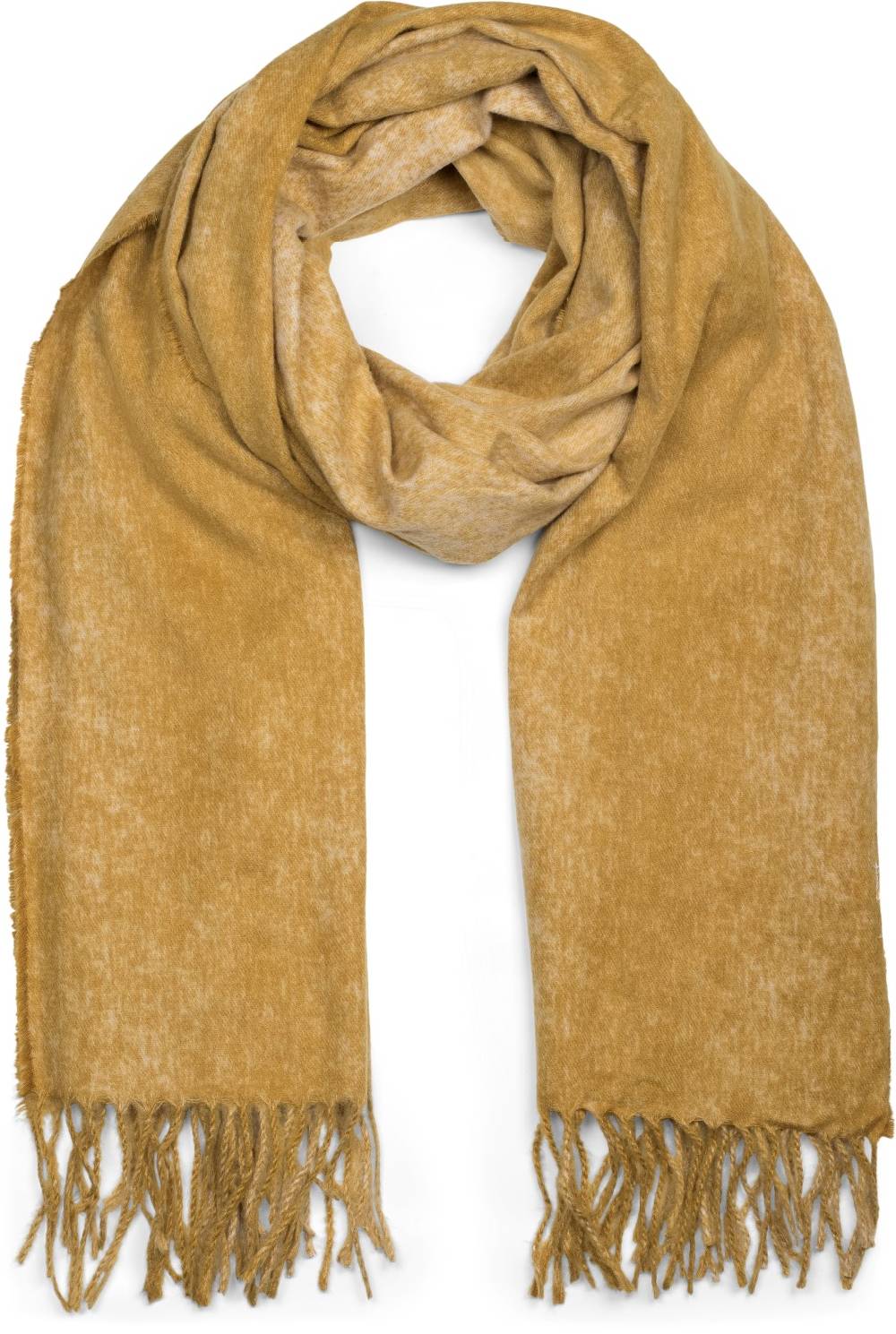 Stylebreaker Weicher melierter Schal mit Fransen