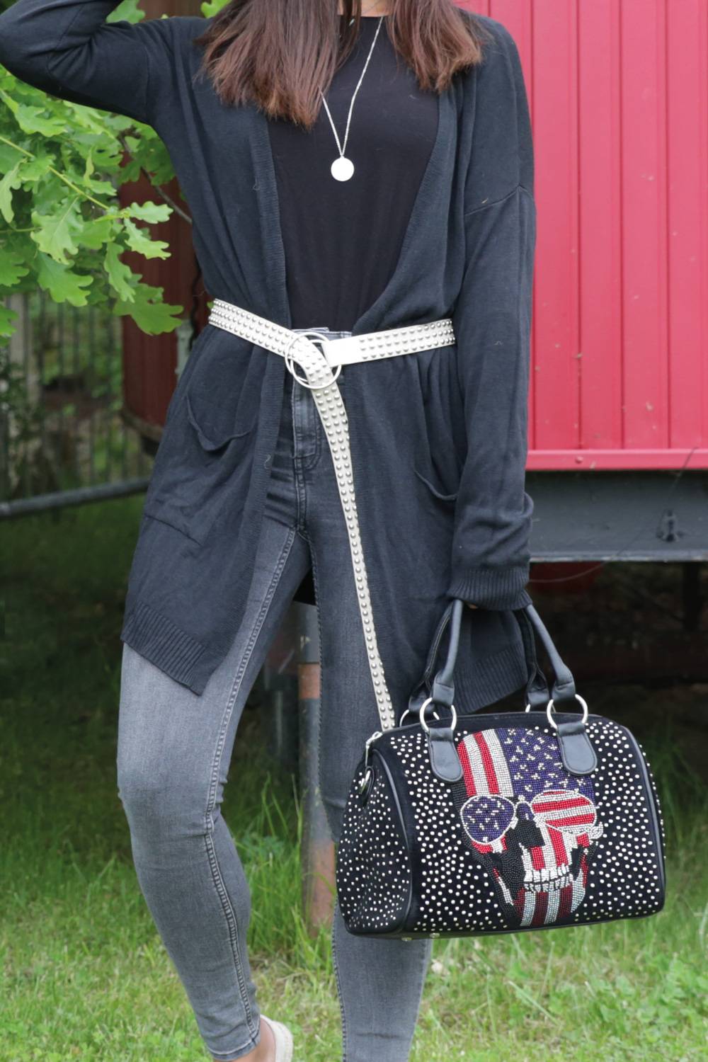 Stylebreaker Taillengürtel Mit Kugelnieten Und Ringschnalle