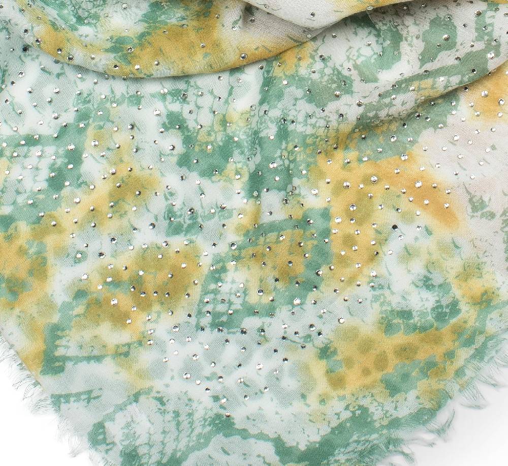 Stylebreaker Vierecktuch Leoparden, Schlange, Palmen Muster Und Strass