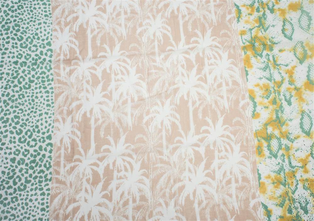 Stylebreaker Vierecktuch Leoparden, Schlange, Palmen Muster Und Strass