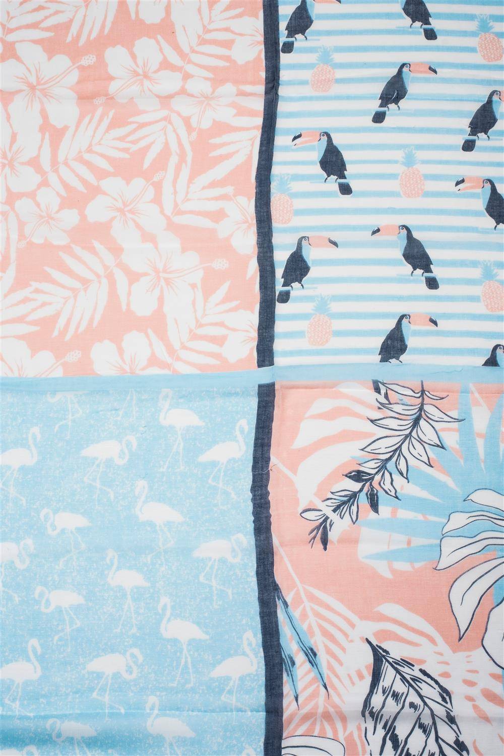 Stylebreaker Vierecktuch Mit Sommerlichem Mustermix Und Strass