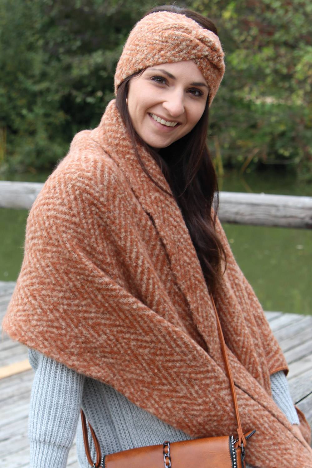 Stylebreaker Web Stirnband Mit Zacken Muster Und Twist Knoten